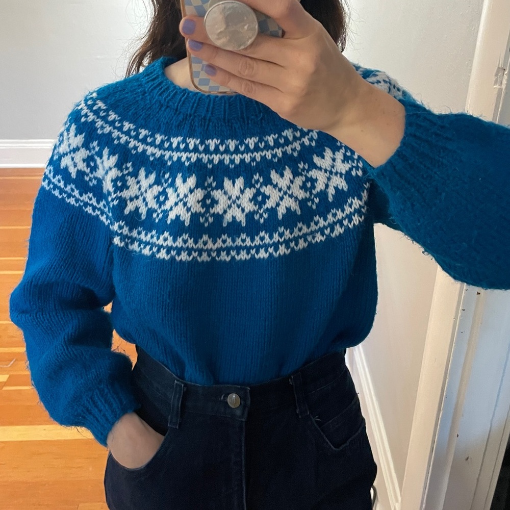 Vintage Handmade Fair Isle Ski Sweater